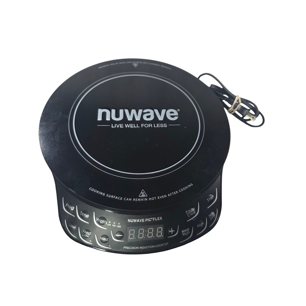 NuWave PIC Flex Precision Induction Cooktop 1300W Black Portable Burner 30501